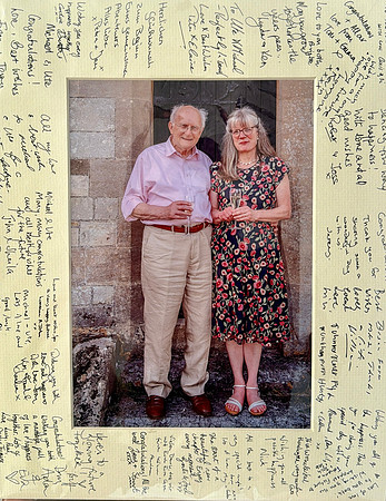 Mounted 10 x 8 print, with messages from guests
